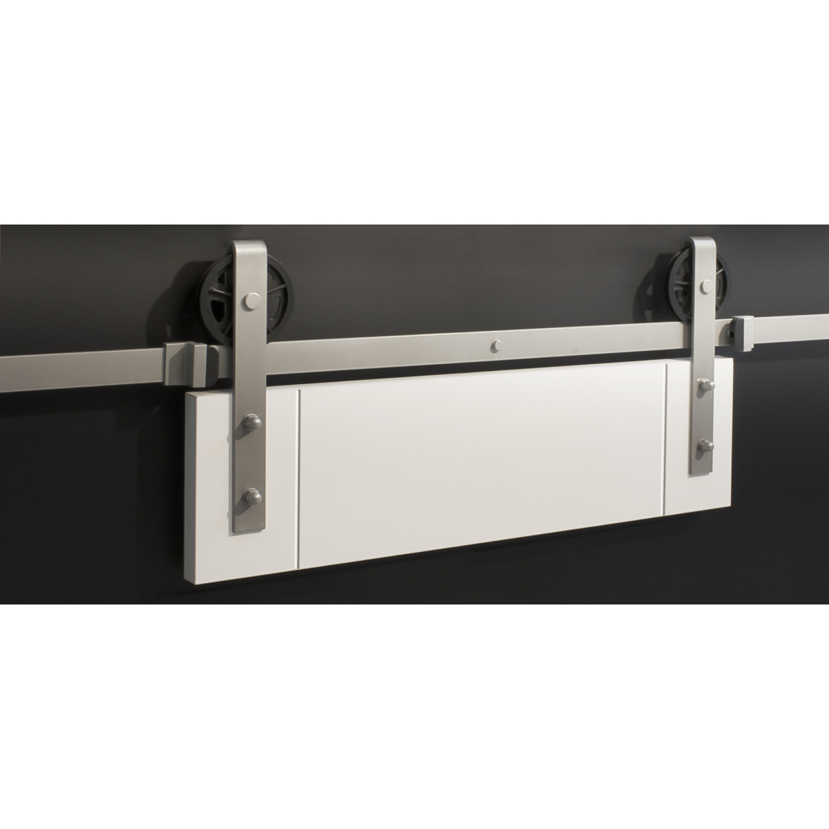 herrajes correderas kit guia vista indico plata
