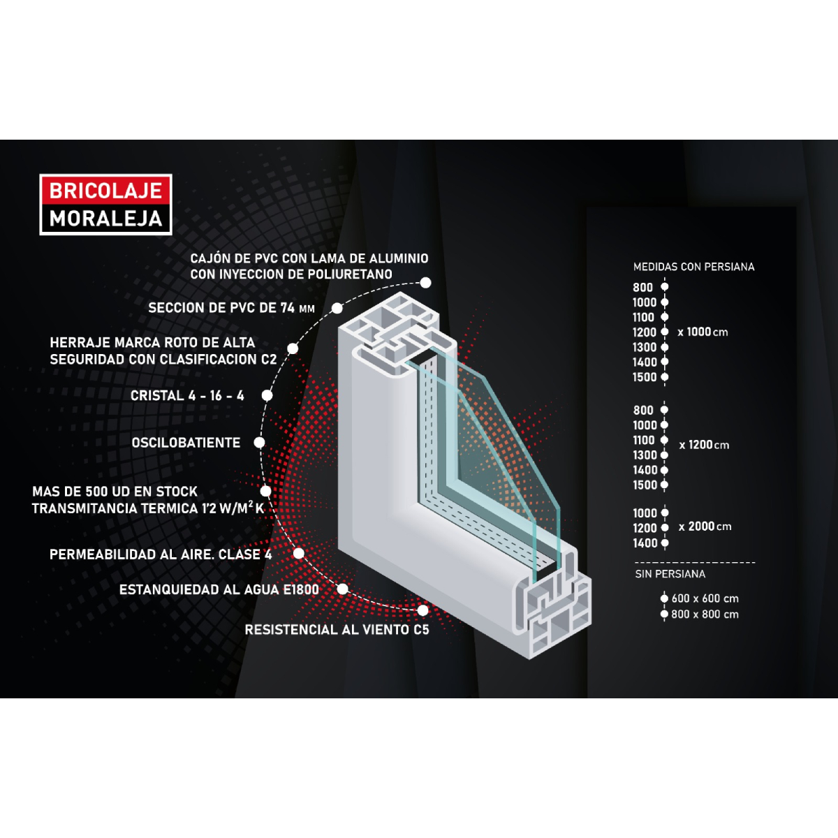 ventana gean s8000 especificacion